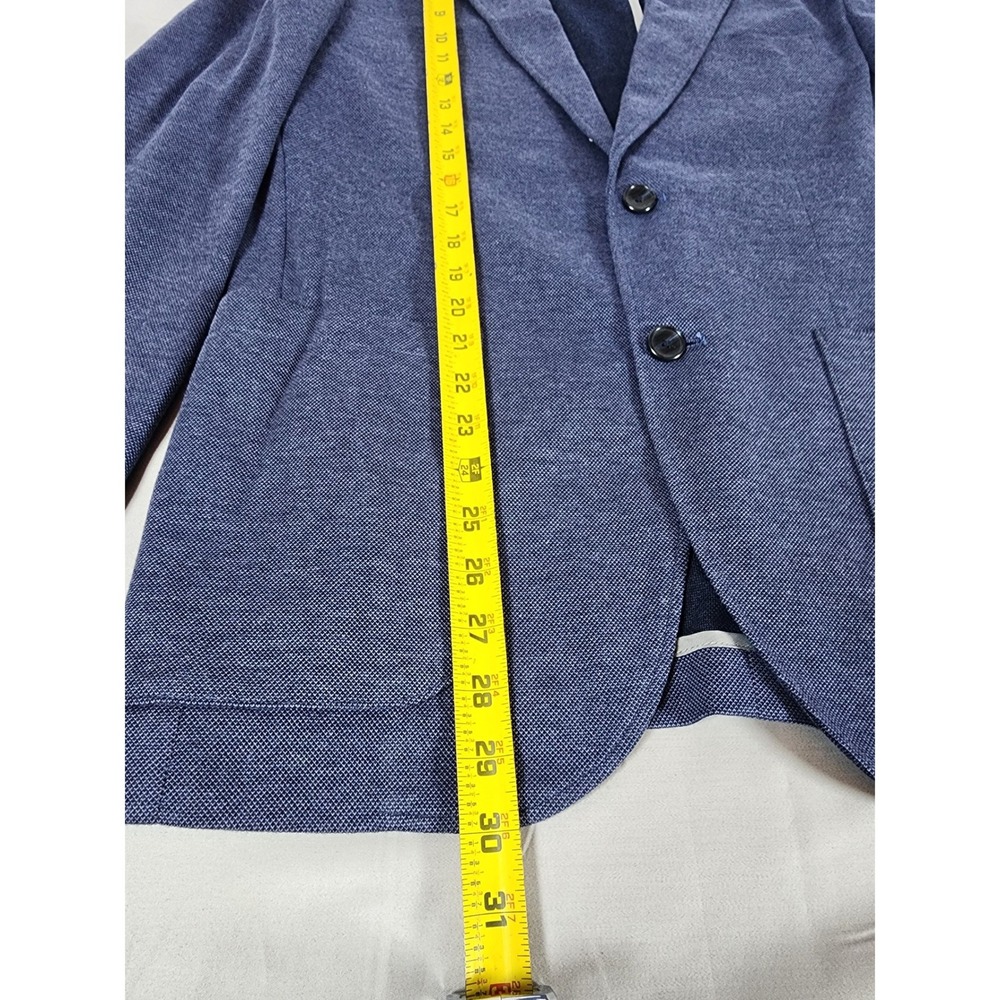 NWT‎ Lot Michael Strahan Mens Modern Fit Knit Sport Coat Blazer Blue Grey Navy M - Picture 7 of 16